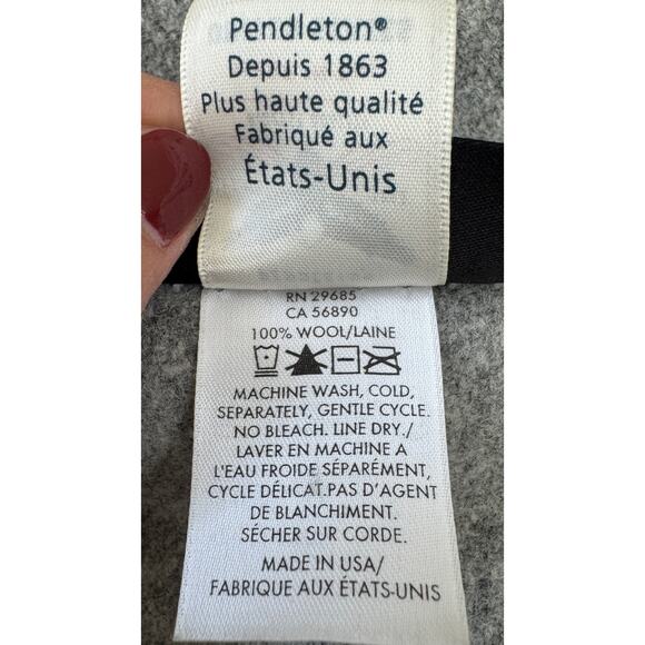 Pendleton Home 100% Wool Blanket – Gray – 64" x 92" – Like New - Picture 10 of 10